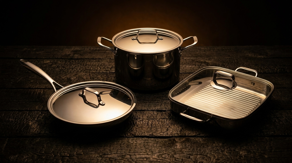 Padelle in acciaio inox