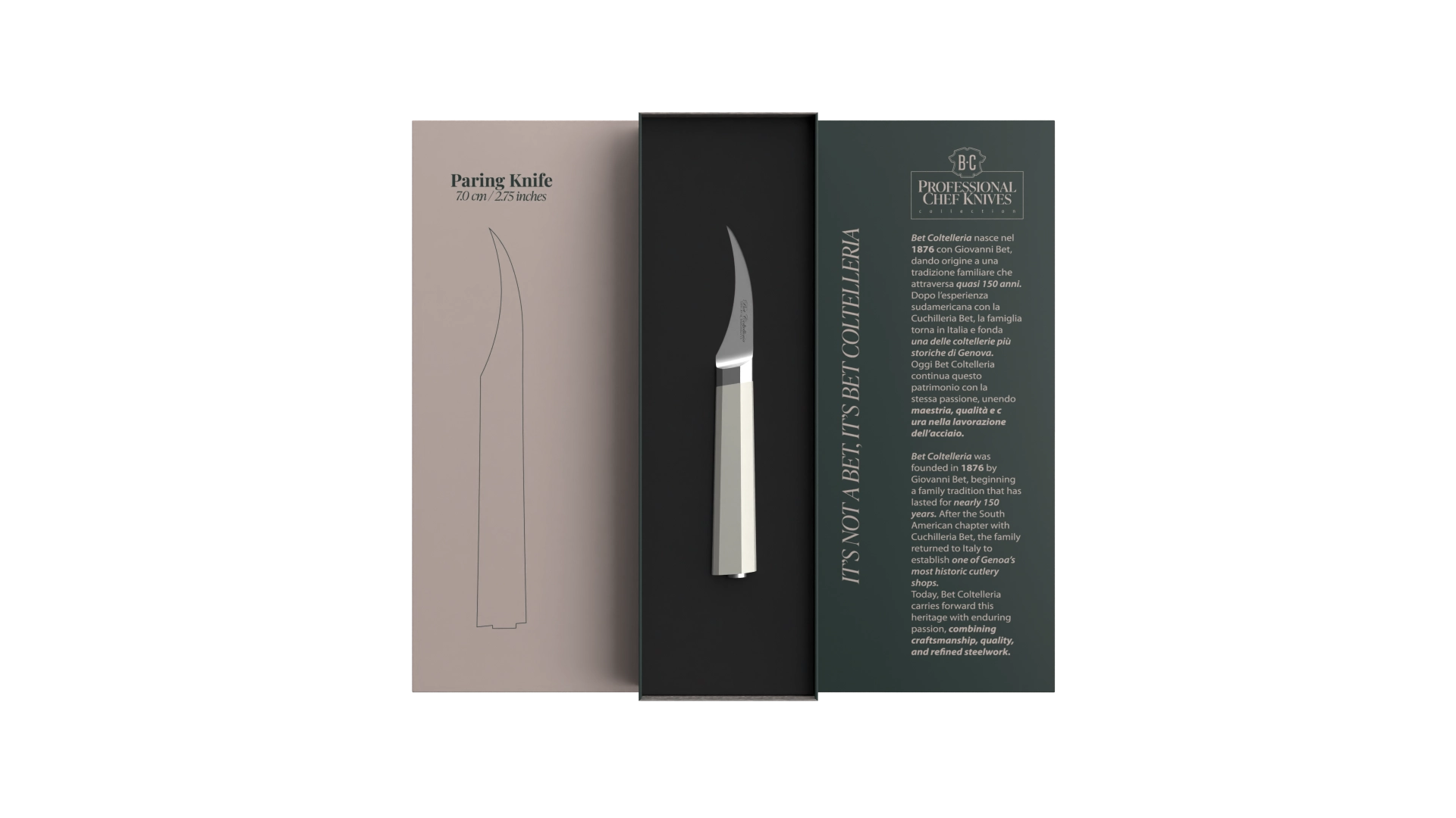 Coltello spelucchino curvo 7 cm