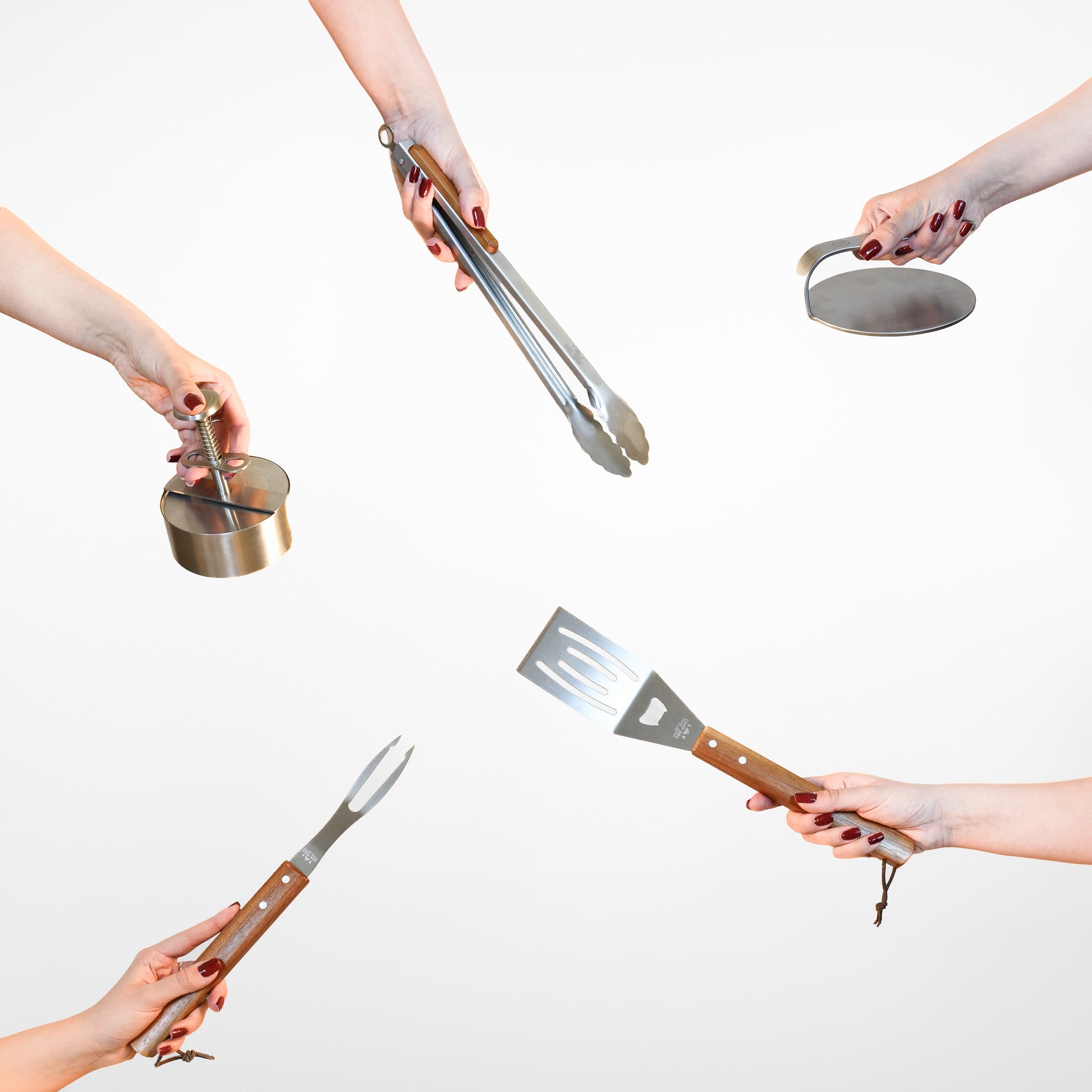 Set complet de hamburgers pour barbecue en acier inoxydable ChefBBQ