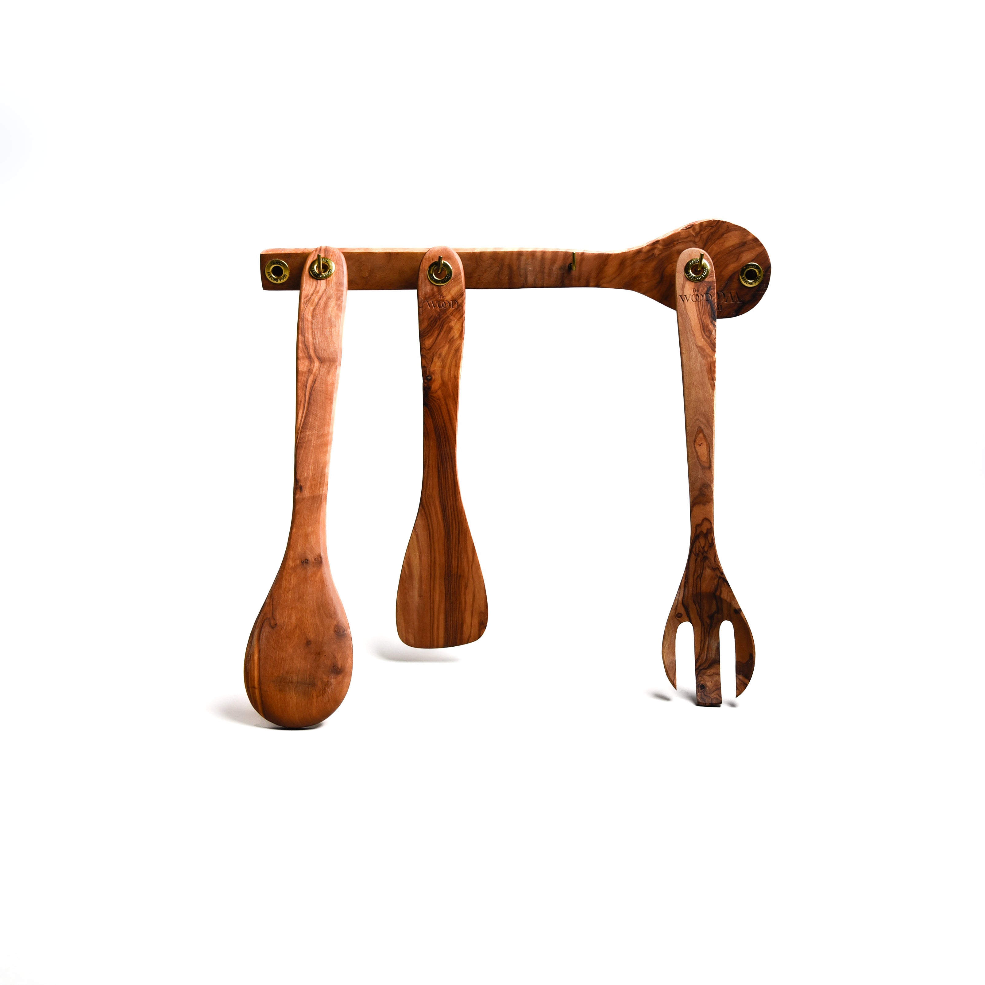 Set BeWood Cucchiaione, Forchettone e Portautensili