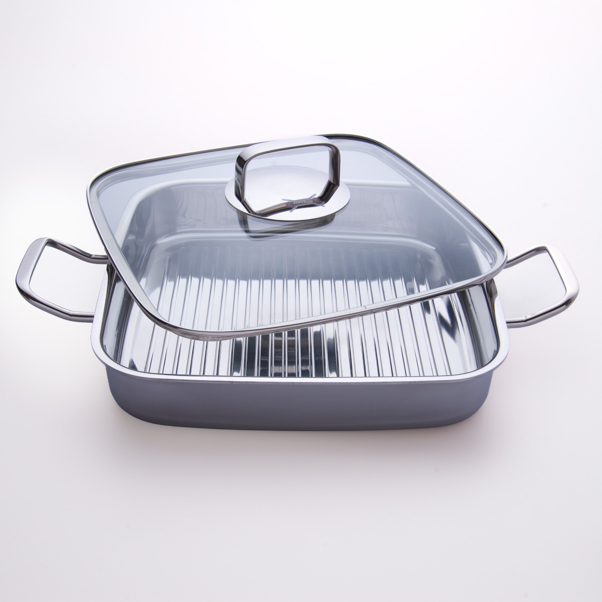 Bistecchiera in Acciaio SilverPlus con Coperchio