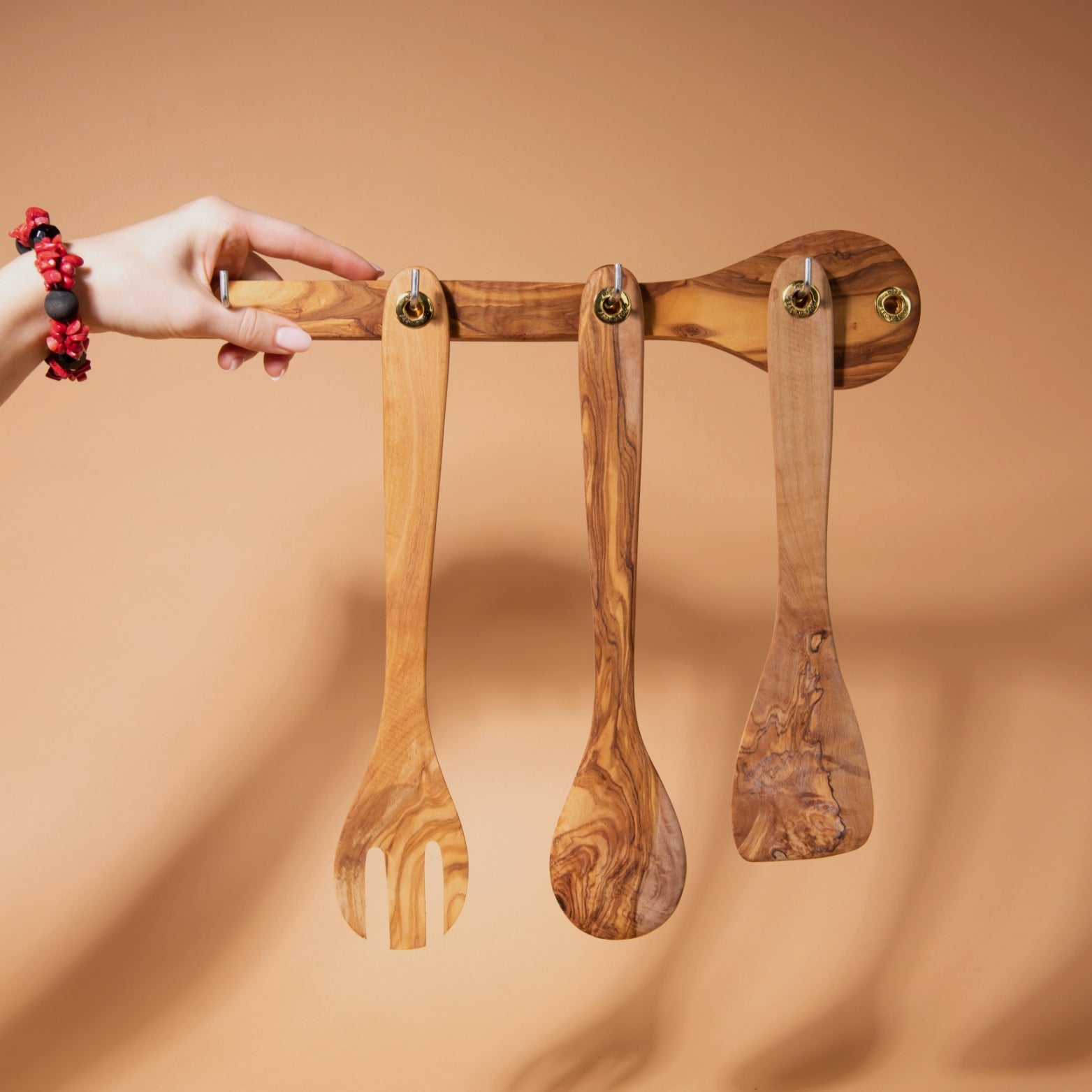Portautensili a Parete in Legno d'Ulivo BeWood™ | FB Kitchenware