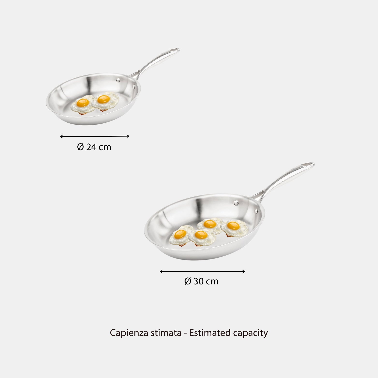 Padella in acciaio inossidabile SilverPlus™ 5 strati con coperchio | FB Kitchenware