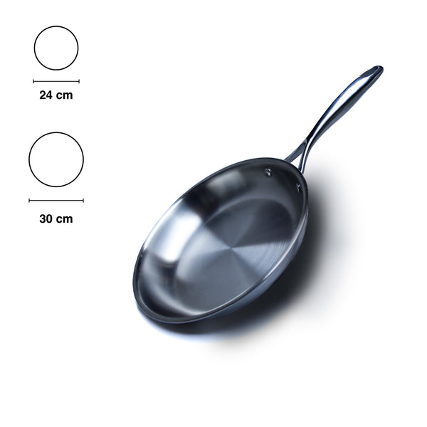 SilverPlus Pfanne aus Edelstahl mit Deckel