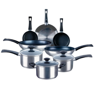 Set padelle antiaderenti 8 pezzi Excalibur FB Kitchenware - vista completa