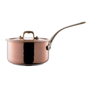 Casseruola in rame ø16 cm con manico in ottone DiamondTin™