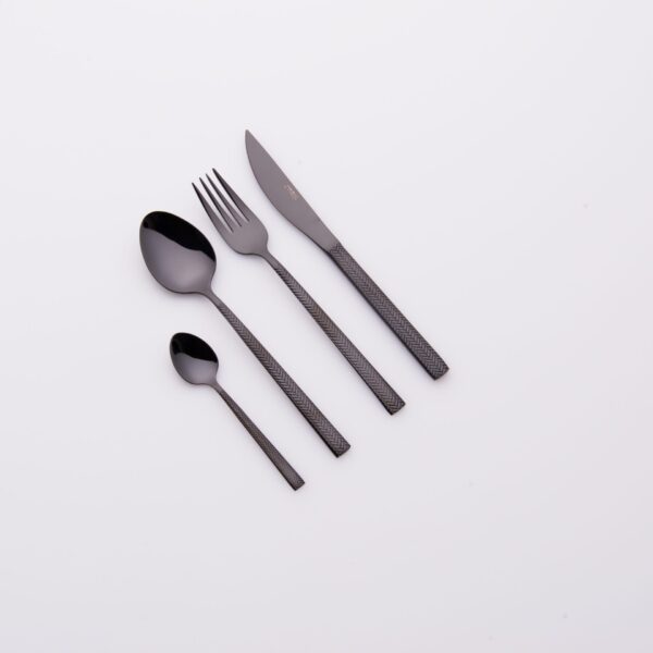 Set Posate in Acciaio Inox Spiga nero