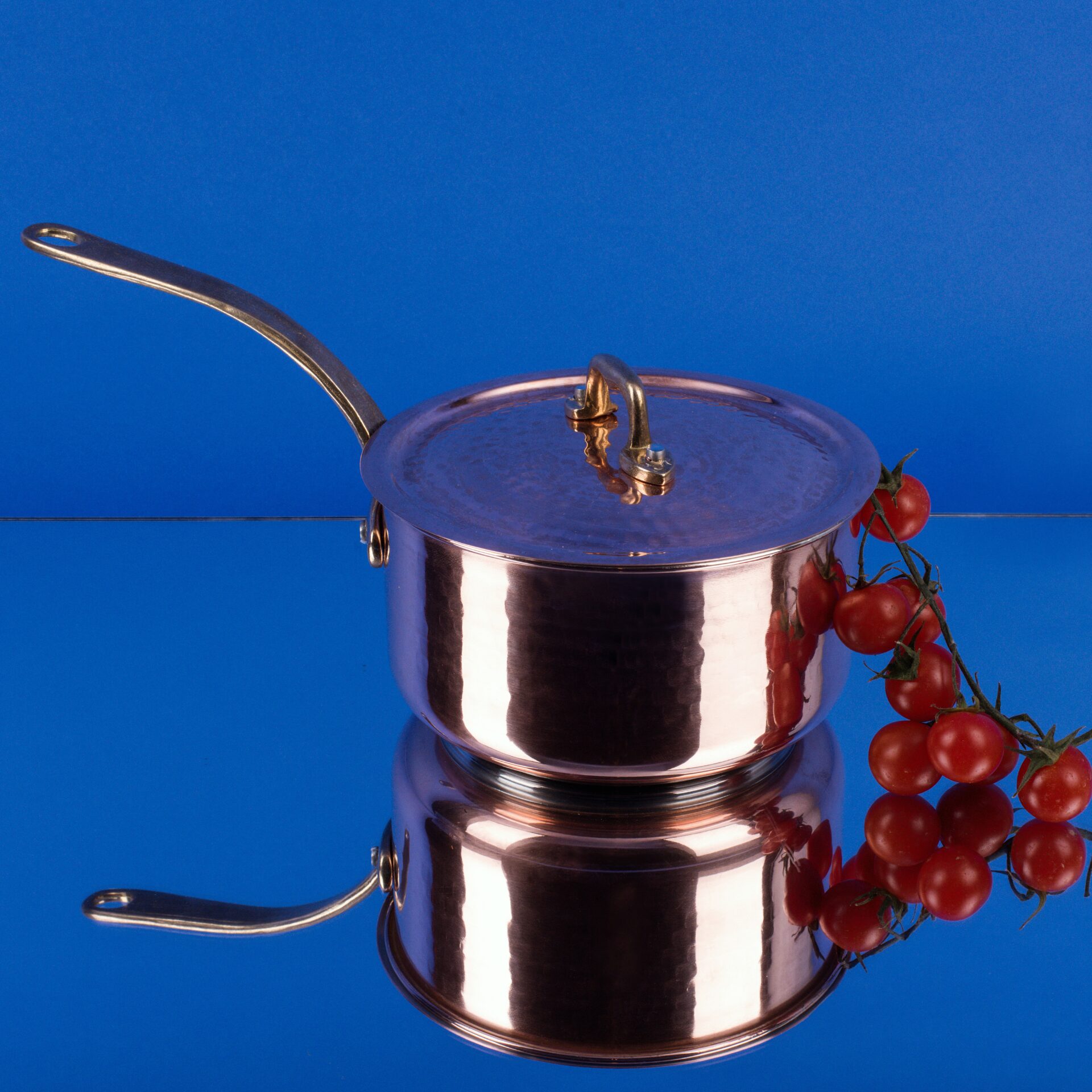 Casseruola in rame ø16 cm con manico in ottone DiamondTin™-3