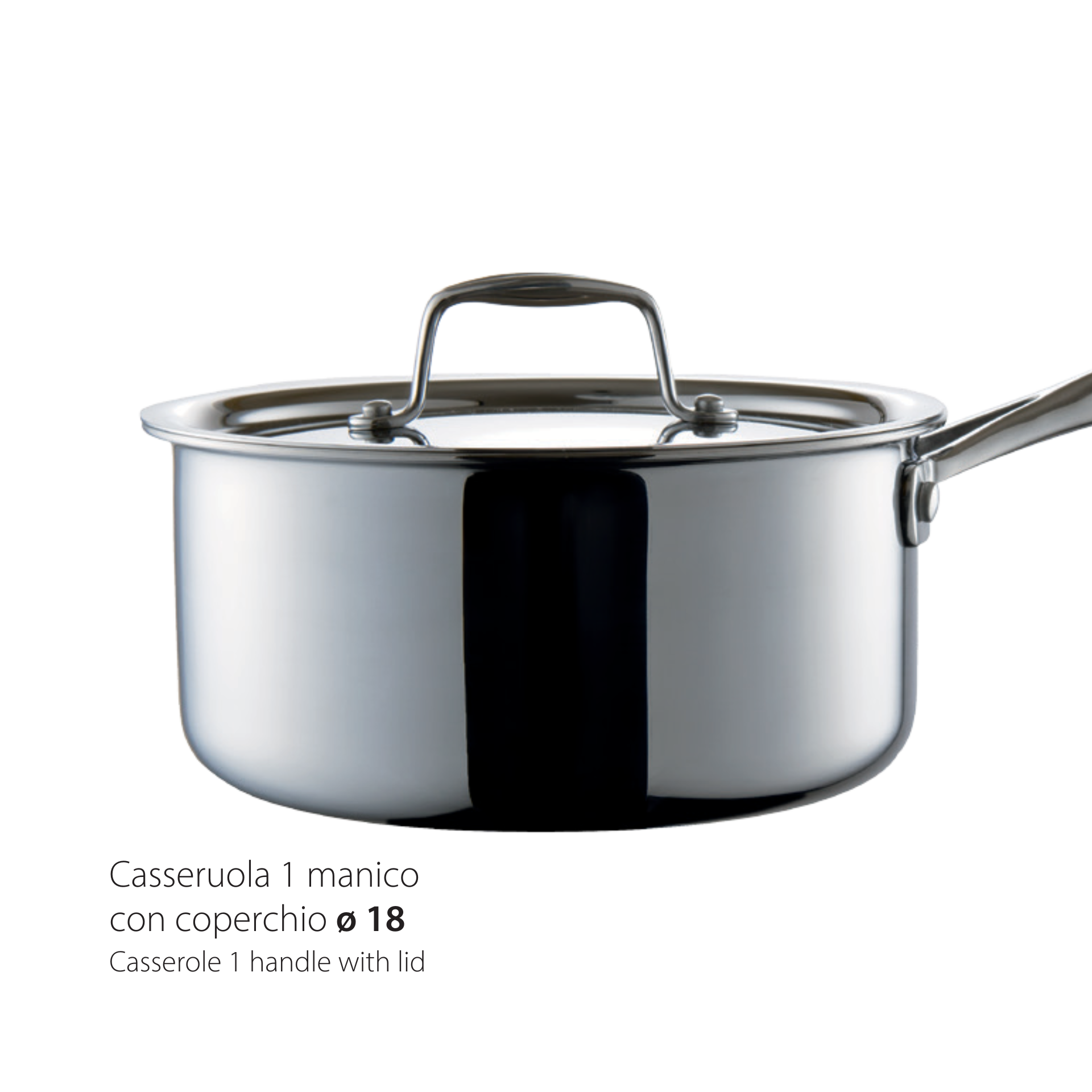 Casseruola con Manico in Acciaio Ø18 – SilverPlus | FB Kitchenware-2