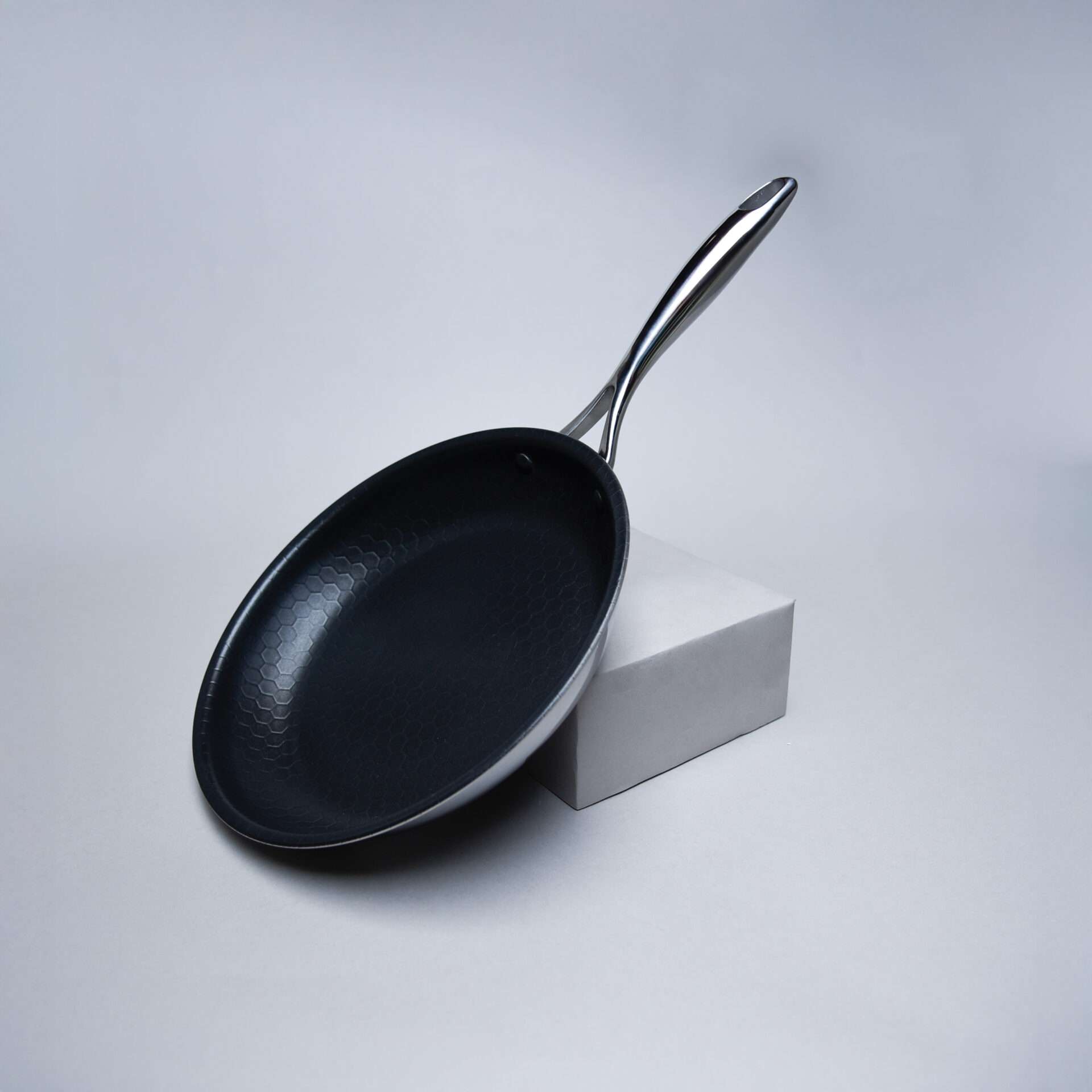 inxo silver plus steel frying pan - excalibur coating