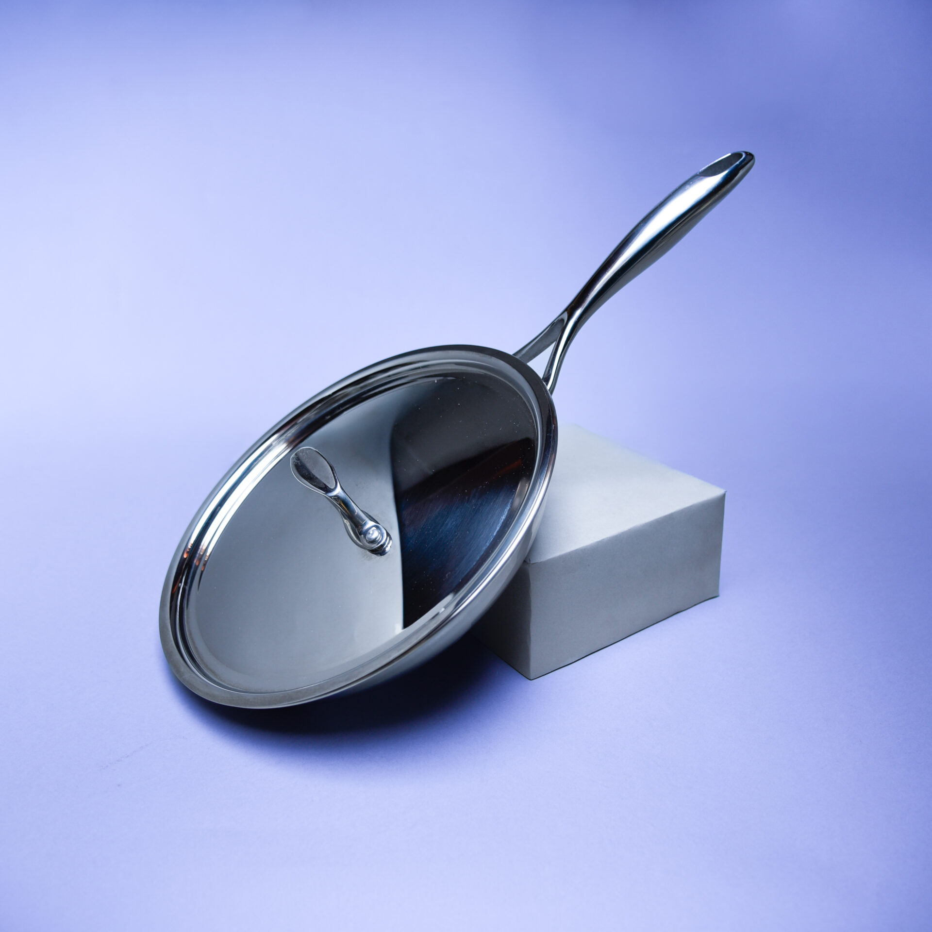 SilverPlus™ 5-layer stainless steel frying pan with lid | FB Kitchenware - Image 8