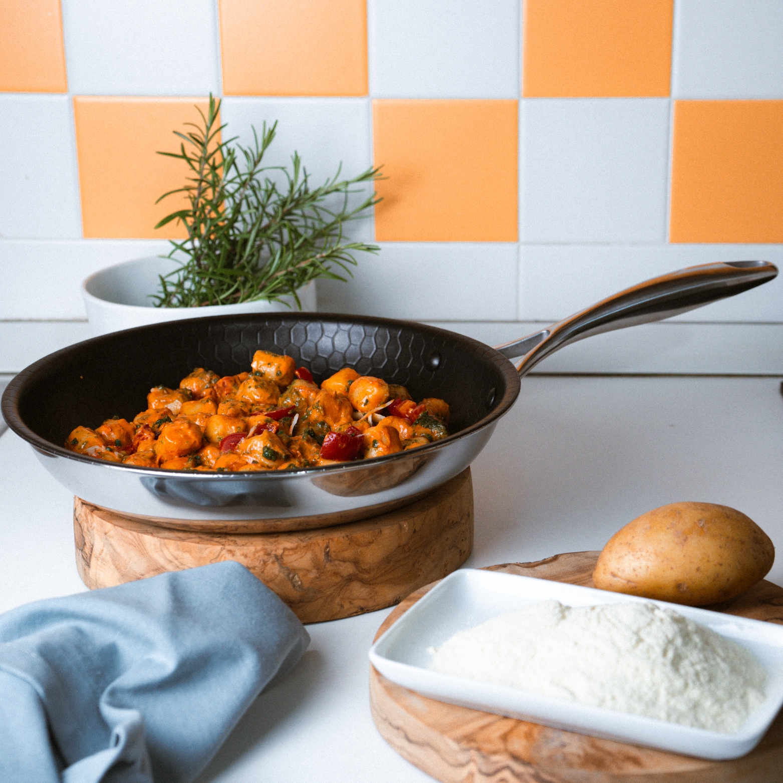 Steel frying pan ø 24 with honeycomb interior | FB Kitchenware - Image 3